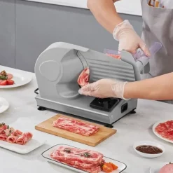Kødskærer, 180 W elektrisk Deli Food Slicer med 7,5