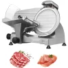 Kødskærer 340 W med 10" SUS420 rustfrit stålblad og slibesten. Justerbar tykkelse 0-0,6”, perfekt til kød og ost, både til hjemme- og erhvervsbrug. Discount
