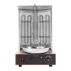 Kebab-/Gyrosgrill - Elektrisk Vertikalt Rotisseri - 3000W - 2 Brændere - 50–300°C - 220V - 10 kg Kapacitet - Rustfrit Stål 201 Online