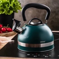 KEDEL 1,8L MED FLØJTE KINGHOFF KH-1855 grøn Outlet