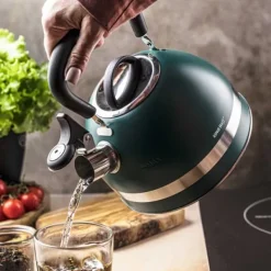 KEDEL 1,8L MED FLØJTE KINGHOFF KH-1855 grøn Outlet