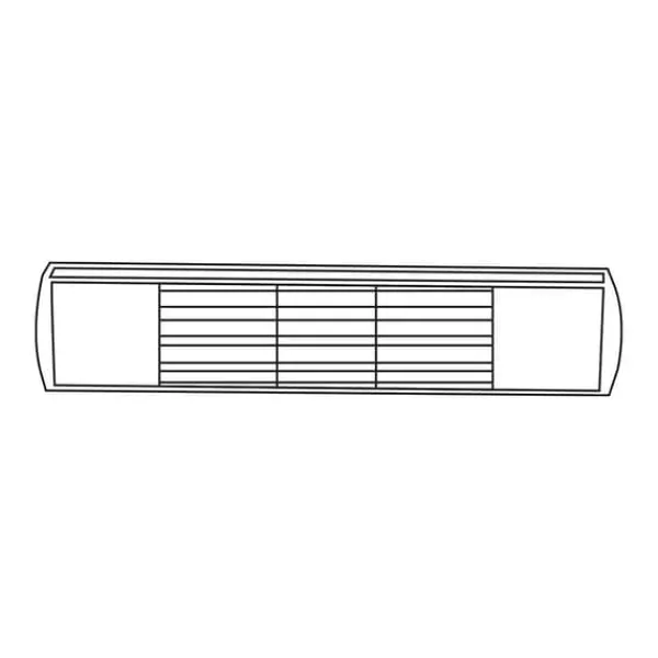 Terrassevarmere>Kekai Væg Halogenvarmer Golden Tube 2000w Gylden