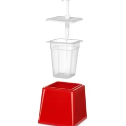 Ketchup sauce dispenser med pumpe 2,5 l rød - Hendi 203521 Best