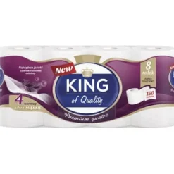 KING QUALITY Toiletpapir 8 ruller 4-lags New