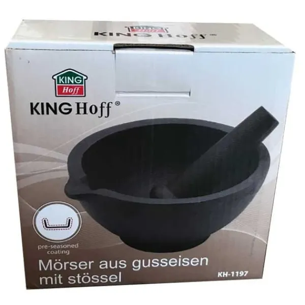 KINGHOFF KH-1197 KØKKENMØRTEL AF STØBEJERN