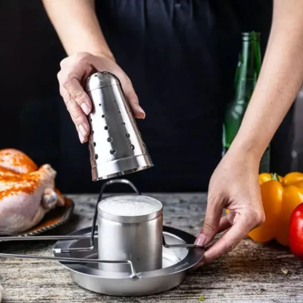 Griller>KINGHOFF KH-1880 KYLLINGESTEGEGRET MED AFDRÆN OG AROMATISER