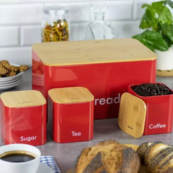 Brødkasser & Brødposer>KINGHOFF STÅLBRÆSER + 3 BEHOLDERE KH-1085