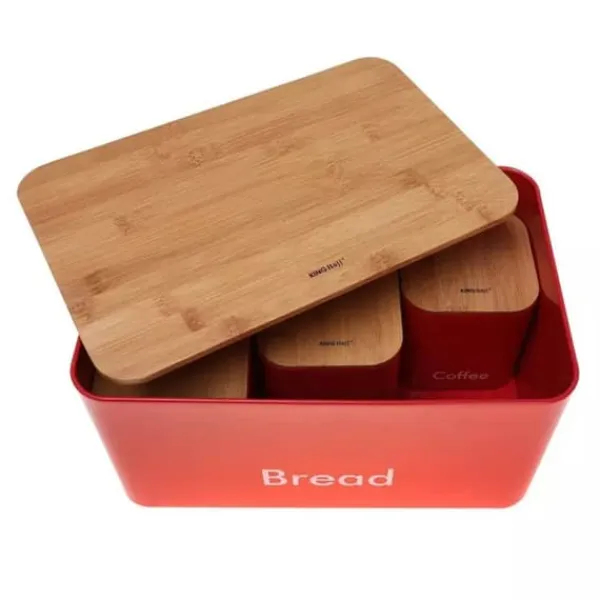 Brødkasser & Brødposer>KINGHOFF STÅLBRÆSER + 3 BEHOLDERE KH-1085