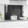 Køkken bagvæg i hærdet glas - Mørkegrå | Størrelse: 90x60x0.6 cm Best
