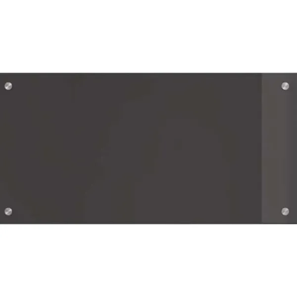 Køkken bagvæg i hærdet glas - Rektangulær design | Farve: Mørkegrå | Størrelse: 80x40x0.6 cm Outlet