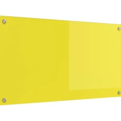 Køkken bagvæg i hærdet glas - Modern Design | Størrelse: 90 x 50 x 0.6 cm | Farve: Gul
