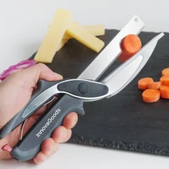 Køkkensakse>Køkken Kniv-Saks Med Integreret Mini Skærebræt Scible InnovaGoods
