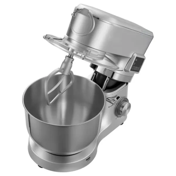 Mixere & Blendere>Køkkenmaskine - Røremaskine med blender - Skål 5,7 L - Effekt 1500 W - Hastighedstrin 6+ - Vippehoved - Blender 1,5 L - Skål i rustfrit stål - Sølv