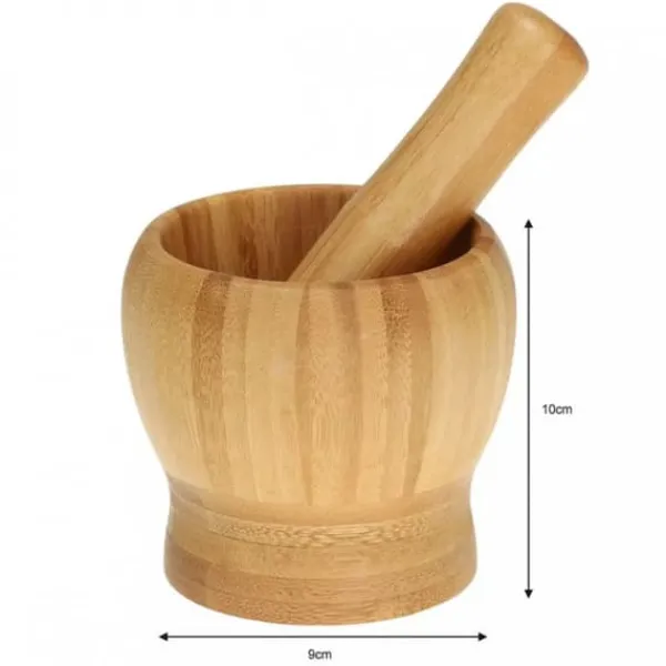 Mortere & Pistiller>KØKKENMØRTEL BAMBUS 9cm KINGHOFF KH-1616