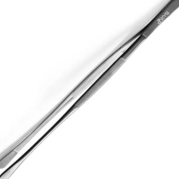Køkkenpincet med runde spidser, belagt, 305 mm - sort Discount