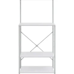 Køkkenreol med 4 hylder til mikroovn | Materiale: Konstrueret træ | Farve: Hvid | Størrelse: 60x39,6x123 cm