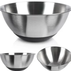 Piskeskåle & Køkkenskåle>Køkkenskål, metal, stål, skridsikker, sølv, 21,5 cm, 1,9 L, VILDE 259642