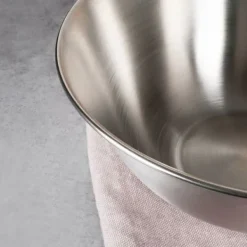 Køkkenskål, metal, stål, skridsikker, sølv, 19cm, 1,2L, VILDE 259641 Clearance