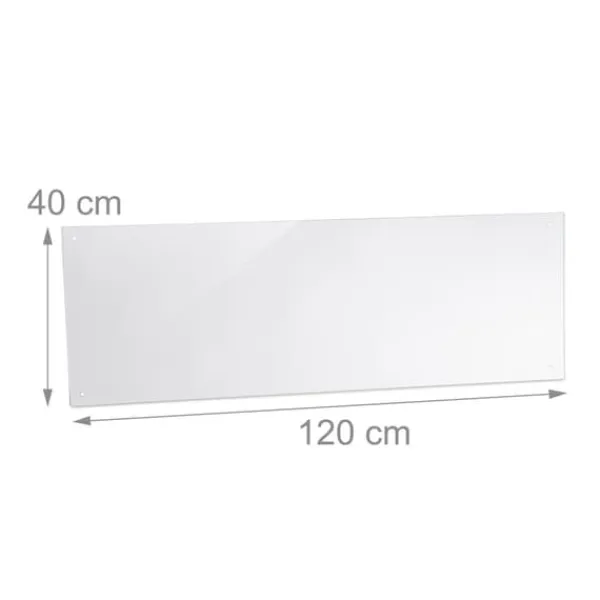 Komfurer>Køkkenstænkskærm, 40x120 cm, Transparent