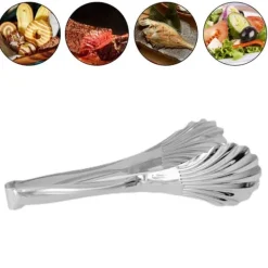 Køkkentang i rustfrit stål, multifunktionel varmebestandig skalform, til grillmad, portioner 201 (23 cm/9,1 tommer) Discount