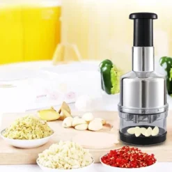 Kökskross Handpress Vitlökshackare Mincer Blad av rostfritt stål Manuell vitlökskross för paprika Lök Köksprylar New