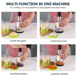 Kökskross Handpress Vitlökshackare Mincer Blad av rostfritt stål Manuell vitlökskross för paprika Lök Köksprylar New