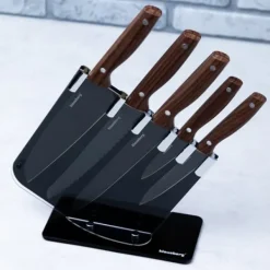 KLAUSBERG KB-7616 5-delt køkkenknivsæt i stativ Best