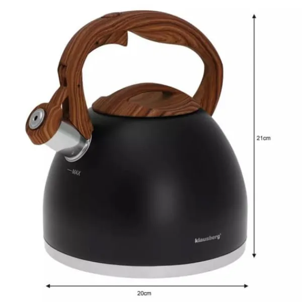 Elkedel>KLAUSBERG KEDEL MED FLØJTE 3L KB-7450