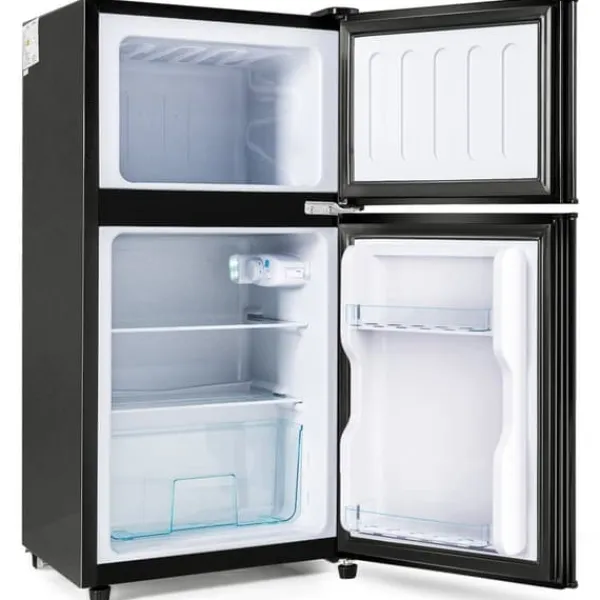 Kombineret Køle- & Fryseskab>Køle-/fryseskab Kombi, 86,8 cm, 60L køleskab, 22L fryser, 102 kWh/år, Sort, Energiklasse E