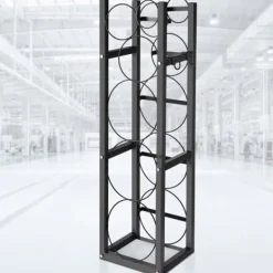 Kølemiddeltankstativ til cylindertanke 3-30lb samt 3 små flasker – ideelt til opbevaring og transport. Hot