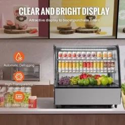 Kølemontre Bageri Display Køleskab 4,2 cu ft/115L, 2-niveau, energibesparende, elegant design til professionelt brug. Online