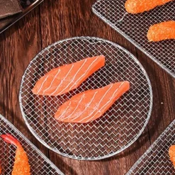 Kølerist til bagning Rustfrit ståltrådsbagerist Høj temperaturbestandig Ovnsikker til madlavning Stegning Grillning Stor Rund 18CM Clearance