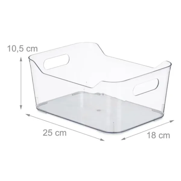 Beholdere Til Madopbevaring>Køleskabsorganisator, 10,5x25x18 cm, Transparent