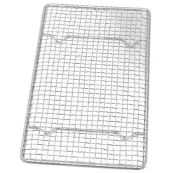 Kølestativ til bagning Rustfrit ståltråd Kogestativ Højtemperaturbestandig ovn Sikker til madlavning Stegning Grillning Rektangel 19,2 cm Sale