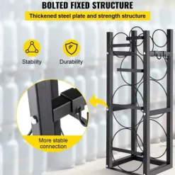 Kølesystemstativ til cylinder: 2-30 lb og plads til 3 små flasker. Perfekt til effektiv opbevaring! Discount