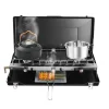 Kogeplade, Bærbar 3-Burner Design, Letvægts og Sammenfoldelig,sort Online