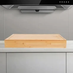 Kogeplade dækplade - Skærebræt - Bambus - Rektangulær - 75 × 54 × 10 cm - Lilla Best