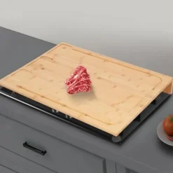 Kogeplade dækplade - Skærebræt - Bambus - Rektangulær - 75 × 54 × 10 cm - Lilla Best