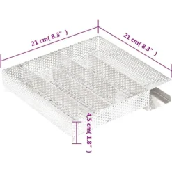 Koldrøgsgenerator 21 cm i rustfrit stål - Røgning af fisk, kød & grøntsager | Farve: Stål | Størrelse: 21 cm Online