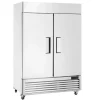 Kommerciel fryser 38,83 Cu.ft, 2-dørs opretstående fryser, automatisk afrimning, rustfrit stål, Reach-in fryser, 6"