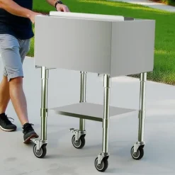 Kommerciel Isbeholder 61,6 L, Iskiste på hjul, Med Bundopbevaringsbakke Outlet