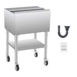 Kommerciel Isbeholder 61,6 L, Iskiste på hjul, Med Bundopbevaringsbakke Outlet