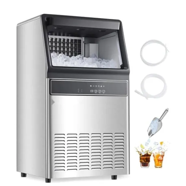 Kommerciel Ismaskine, Fritstående Skabsmaskine, 110lbs/24T, 50 isterninger pr. cyklus Online