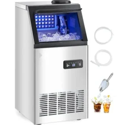 Isproducenter>Kommerciel Ismaskine, Fritstående Skabsmaskine, 110lbs/24H, 36 Isterninger Produktion