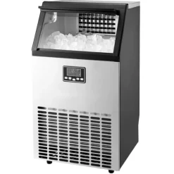 Kommerciel Ismaskine, Fritstående Kabinetmaskine, 120lbs/24H Kapacitet, 45 Isterninger Produktion Discount