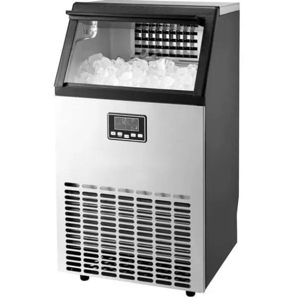 Kommerciel Ismaskine, Fritstående Kabinetmaskine, 120lbs/24H Kapacitet, 45 Isterninger Produktion Discount
