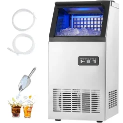 Kommerciel Ismaskine, Fritstående Kabinetmaskine, 120lbs/24H, Producerer 36 Isterninger Online