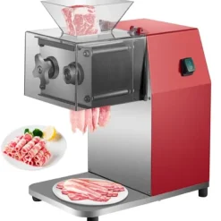 Kødskivere>Kommerciel kødskæremaskine, 251 kg/h, 850W elektrisk skærer med 3,5 mm klinge – rustfrit stål til restauranter og supermarkeder.
