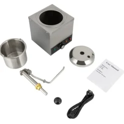 Kommerciel saucedispenser - Elektrisk enkelpumpe - Opvarmet - 2 L kapacitet - 650 W - 220 V/50 Hz - 201 rustfrit stål - Sølv Discount