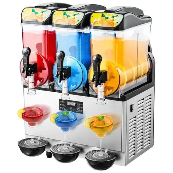Kommerciel Slushmaskine, 15Lx3 Tank, Margarita Smoothie Frosne Drikkemaskine, høj kapacitet, stabil ydelse Outlet